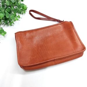 Vintage Coach Orange Leather Purse